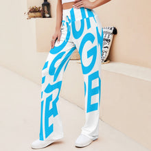 Cargar imagen en el visor de la galería, Pantalones de yoga rectos con cordones para mujer XP Personalizados con Impresión Completa de una imagen con Foto Logo Patrón Texto