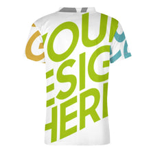 Cargar imagen en el visor de la galería, Camiseta Transpirable de Fútbol Manga Corta Cuello en V para Hombre 3Z06 Personalizada con Impresión Completa de Múltiples Imágenes con Foto Logo Patrón Texto