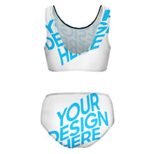 Cargar imagen en el visor de la galería, Bikini / Bañador de dos Piezas con Estampado para Niñas NT013 Personalizado con Impresión Completa con Foto Logo Patrón Texto