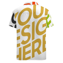 Cargar imagen en el visor de la galería, Camisa casual manga corta con bolsillo para hombre NS Personalizada con Impresión Completa de múltiples imágenes con Foto Logo Patrón Texto