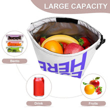 Cargar imagen en el visor de la galería, Bolsa de almuerzo aislada plegable portátil Bolsa de picnic Bolsa de almuerzo Bento personalizado con patrón foto texto