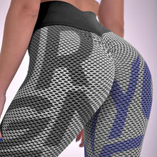 Cargar imagen en el visor de la galería, Pantalones de Yoga Deportivos / Leggings Elásticos con Patrón de Panal para Mujer YJ050 Personalizados con Impresión Completa de Múltiples Imágenes con Foto Logo Patrón Texto