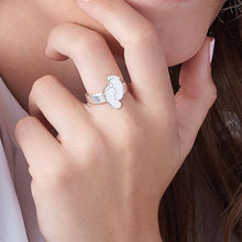 Cargar imagen en el visor de la galería, Anillo de Pies de Bebes Personalizado de Cobre J0027 Grabado con Texto Nombre Letras