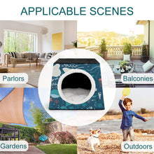 Cargar imagen en el visor de la galería, Acogedora cama para mascotas nido de cuevas para dormir para gatos y perros pequeños Personalizada con Foto Texto o Logo