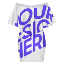 Cargar imagen en el visor de la galería, Vestido chal de cuatro cortes MXLD017 para mujer personalizado con patrón foto texto (impresión de imagen única)