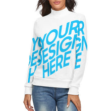 Cargar imagen en el visor de la galería, Suéter Jersey Holgado de Cuello Alto para Mujer MY01 Personalizado con Impresión Completa de una imagen con Foto Logo Patrón Texto