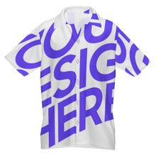 Cargar imagen en el visor de la galería, Camisa abotonada de manga corta y corte clásico para hombre KYR personalizado con patrón foto texto