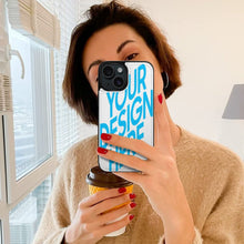 Cargar imagen en el visor de la galería, Funda protectora de cuero TPU para iPhone 15 Plus Pro Max con ranura para tarjeta Función atril Funda plegable personalizado con patrón foto texto