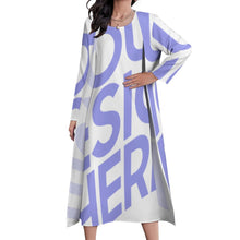 Cargar imagen en el visor de la galería, Conjunto de Vestido sin Mangas y Cárdigan Largo de Moda Elegante Holgado para Mujer STZ Personalizado Impresion Completa de Una Imagen con Foto Logo Patrón Texto