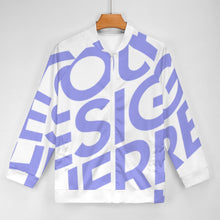 Cargar imagen en el visor de la galería, Chaqueta Deportiva Redondo Cuello con Cremallera Hombre WY10 Personalizada con Impresión Completa de Una Imagen con Foto Logo Patrón Texto