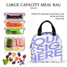 Cargar imagen en el visor de la galería, Bolsa Grande de Almuerzo Reutilizable con Bolsillo / Bolsa Térmica de Almuerzo Aislada XB0602049 Personalizada Impresion Completa de Una Imagen con Foto Logo Patrón Texto