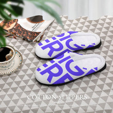 Cargar imagen en el visor de la galería, Pantuflas de Algodón para mujer personalizadas con Impresión Completa con Foto Logo Patrón Texto