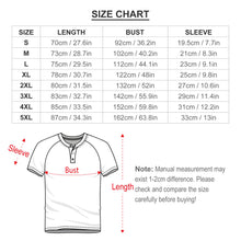 Cargar imagen en el visor de la galería, Camiseta Raglan manga corta para hombre DT36 con tres botones personalizado con foto patrón texto (impresión de imágenes múltiples)