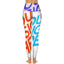 Cargar imagen en el visor de la galería, Leggings deportivos largos / Pantalones de yoga para mujer CE003 Personalizados Impresion Completa de múltiples imágenes con Foto Logo Patrón Texto