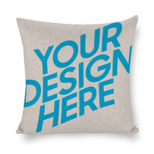 Cargar imagen en el visor de la galería, Funda de Almohada de Algodón y Lino con Impresión a Una Cara de Diseño Personalizado con Tu Texto o Imagen Online