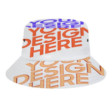Cargar imagen en el visor de la galería, Sombrero de Pescador Cubo para Mujer / Hombre con Tres Imágenes Impresión Completa FS0809006 Personalizado con Foto Texto o Logo
