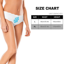 Cargar imagen en el visor de la galería, Calzoncillo de seda helada sin rastro de algodón puro para mujer FS0826003 Personalizado con Impresión Completa con Foto Logo Patrón Texto