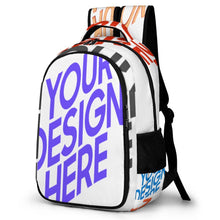 Cargar imagen en el visor de la galería, Mochila Escolar Estampada con Bolsillos Gran Capacidad para Infantil Adulto Unisex XB0604092 Personalizada Impresion Completa de Múltiples Imágenes con Foto Logo Patrón Texto