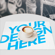 Cargar imagen en el visor de la galería, Juego de 6 manteles individuales de lona personalizado con patrón foto texto