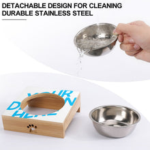 Cargar imagen en el visor de la galería, Tazón Cuenco de acero inoxidable para perros y gatos CW1506000 Personalizado Personalizada con Foto, Texto o Logo
