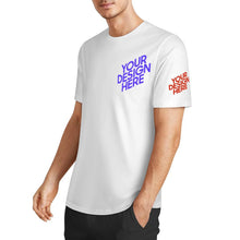 Cargar imagen en el visor de la galería, Camisetas clásicas de algodón orgánico estampadas en el pecho y los puños personalizado con patrón foto texto