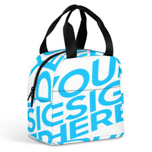 Cargar imagen en el visor de la galería, Bolsa de almuerzo impermeable portátil con aislamiento de gran capacidad personalizado con patrón foto texto (impresión de imagen única)