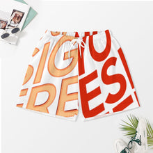 Cargar imagen en el visor de la galería, Conjunto de pijama de satén de seda para mujer conjunto de ropa de dormir de dos piezas con botones personalizado con patrón foto texto (impresión de imágenes múltiples)