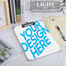 Cargar imagen en el visor de la galería, Tabla con clip Portapapeles de madera tamaño A4 estándar y carta con clip de metal discreto BG1613019 Personalizado Personalizada con Foto, Texto o Logo
