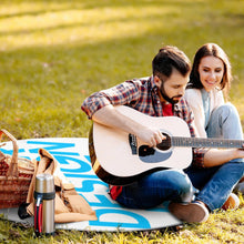Cargar imagen en el visor de la galería, Alfombra redonda impermeable para picnic viaje parque playa al aire libre Personalizada con Foto Logo Patrón Texto Impresión Completa