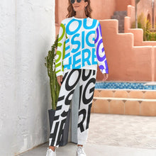 Cargar imagen en el visor de la galería, Traje de sudadera clásico casual de moda para mujer CT20 Personalizado con Impresión Completa de múltiples imágenes con Foto Logo Patrón Texto