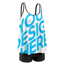 Cargar imagen en el visor de la galería, Tankini / Traje de Baño Sexy de Dos Piezas para Mujeres QZ6072 Personalizado con Impresión Completa de múltiples imágenes con Foto Logo Patrón Texto