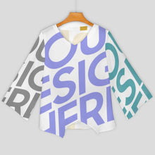 Cargar imagen en el visor de la galería, Blusa / Camisa de Gasa Suelta Original Casual de Manga Larga para Mujer 1L Personalizada con Impresión Completa de múltiples imágenes con Foto Logo Patrón Texto