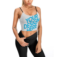 Cargar imagen en el visor de la galería, Crop Top Camiseta sin manga de Verano para Mujer YJ007 Personalizado con impresión completa con Foto Logo Patrón Texto