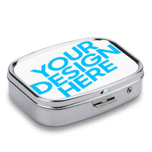 Cargar imagen en el visor de la galería, Pastillero Cuadrado Metalico Portátil JJ0521162 Personalizado Impresión con Foto Logo Patrón Texto Imágen