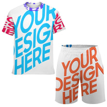 Cargar imagen en el visor de la galería, Conjunto juvenil de camiseta manga corta y pantalones cortos con estampado completo FS0823049 Personalizado Personalizada con Foto, Texto o Logo