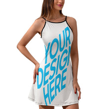Cargar imagen en el visor de la galería, Vestido con Tirantes Sexy de Verano con Impresión Completa para Mujer NZ021 Personalizado uan imagen con Foto Logo Patrón Texto