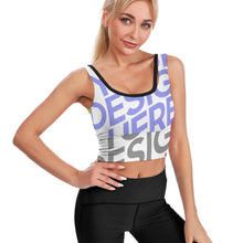Cargar imagen en el visor de la galería, Top de Yoga Sujetador Deportivo de gimnasio entrenamiento para Mujer YJ023 Personalizado con Impresión Completa de múltiples imágenes con Foto Logo Patrón Texto