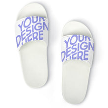 Cargar imagen en el visor de la galería, Zapatillas de baño antideslizantes de PVC blanco negro para hombre mujer FS0807021 Personalizadas con Impresión Completa con Foto Logo Patrón Texto