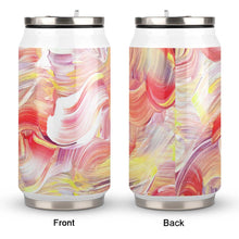 Cargar imagen en el visor de la galería, Taza tipo lata de aluminio de 304 Acero Inoxidable Reutilizable Estampada Completa con Tapa y Pajita para Cola Café Bebida JJ0520165 Personalizada con Foto Logo Patrón Texto