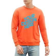 Cargar imagen en el visor de la galería, Sudadera suelto casual con cuello redondo y hombros caídos 100% algodón para hombres A-071 FS0816096 Personalizada con Foto, Texto o Logo