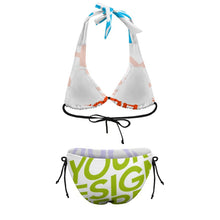 Cargar imagen en el visor de la galería, Bikini en Talla Grande Triángulo Conjunto BK2131 Personalizado con Impresión Completa de múltiples imágenes con Foto Logo Patrón Texto