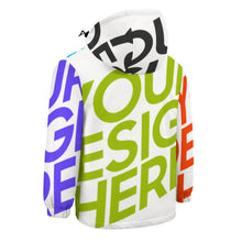 Cargar imagen en el visor de la galería, Chaqueta corta gruesa con forro polar para niños niñas A679 Personalizada con Impresión Completa de múltiples imágenes con Foto Logo Patrón Texto