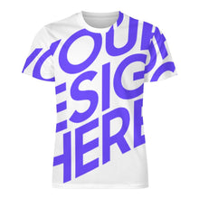 Cargar imagen en el visor de la galería, Camiseta de hombre con estampado integral OMDT01 personalizado con patrón foto texto (impresión de imagen única)