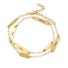 Cargar imagen en el visor de la galería, Pulsera de Barra de Plata 925 / Cobre S0021 Personalizada Grabada con Texto Nombre