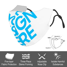 Cargar imagen en el visor de la galería, Máscara / Mascarilla protector solar con filtros de la cara piel para mujer hombre KZ06 Personalizado con Impresión Completa con Foto Logo Patrón Texto