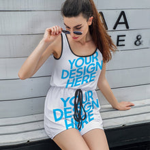 Cargar imagen en el visor de la galería, Mono con Tirantes sin Mangas de Una Pieza para Mujer T05 Personalizado con Impresión Completa con Foto Logo Patrón Texto