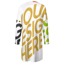 Cargar imagen en el visor de la galería, Sudadera sin capucha manga larga con cuello redondo bolsillo grande para mujer A072 Personalizada con Impresión Completa de múltiples imágenes con Foto Logo Patrón Texto