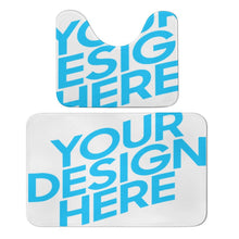 Cargar imagen en el visor de la galería, Conjunto de dos piezas de alfombrillas de terciopelo coral Alfombra Suave Absorbente JJ0519177 Personalizado con impresión completa de una imagen con Foto Logo Patrón Texto