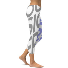 Cargar imagen en el visor de la galería, Leggings 3/4 de Yoga Mallas Pantalones Cintura Alta de Entrenamiento Correr Fitness Ejercicio para Mujer SY009 Personalizados con Impresión Completa de múltiples imágenes con Foto Logo Patrón Texto