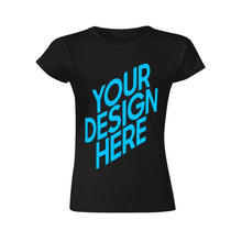 Cargar imagen en el visor de la galería, Camiseta manga corta cuello redondo de Algodón para Mujer FS0803017 Personalizada con Impresión Delantera con Foto Logo Patrón Texto